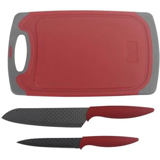 "2-teiliges Messerset mit Schneidebrett - Schwarz image"