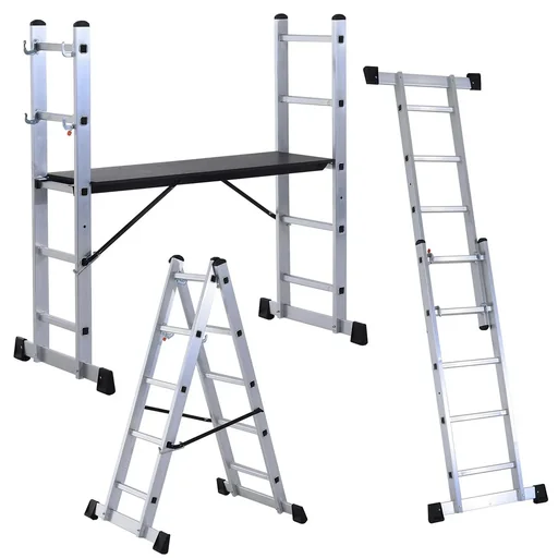 "3 in 1 Aluminium-Arbeitsgerüst und Multifunktionsleiter image"