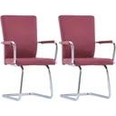 Esszimmerstühle 2-Sitzer Kunstleder rot