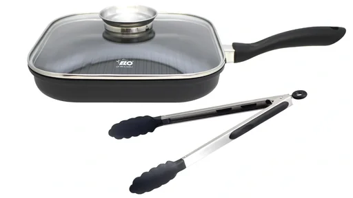 "Grillpfanne mit Glasdeckel und Zange ZippZapp image"