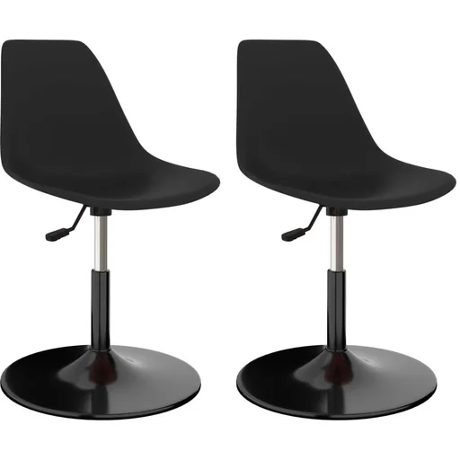 "Esszimmerstühle drehbar 2tlg. PP schwarz image"