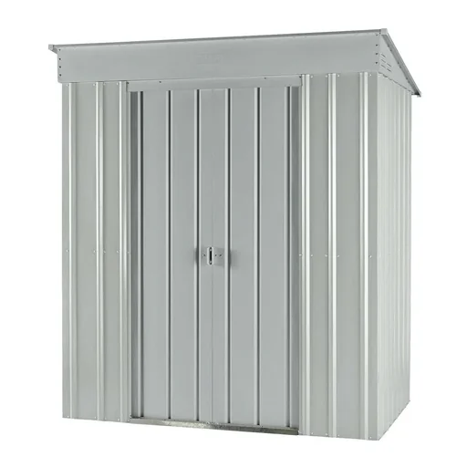 "Gerätehaus Pultdach Skillion 64, Silber Metallic image"