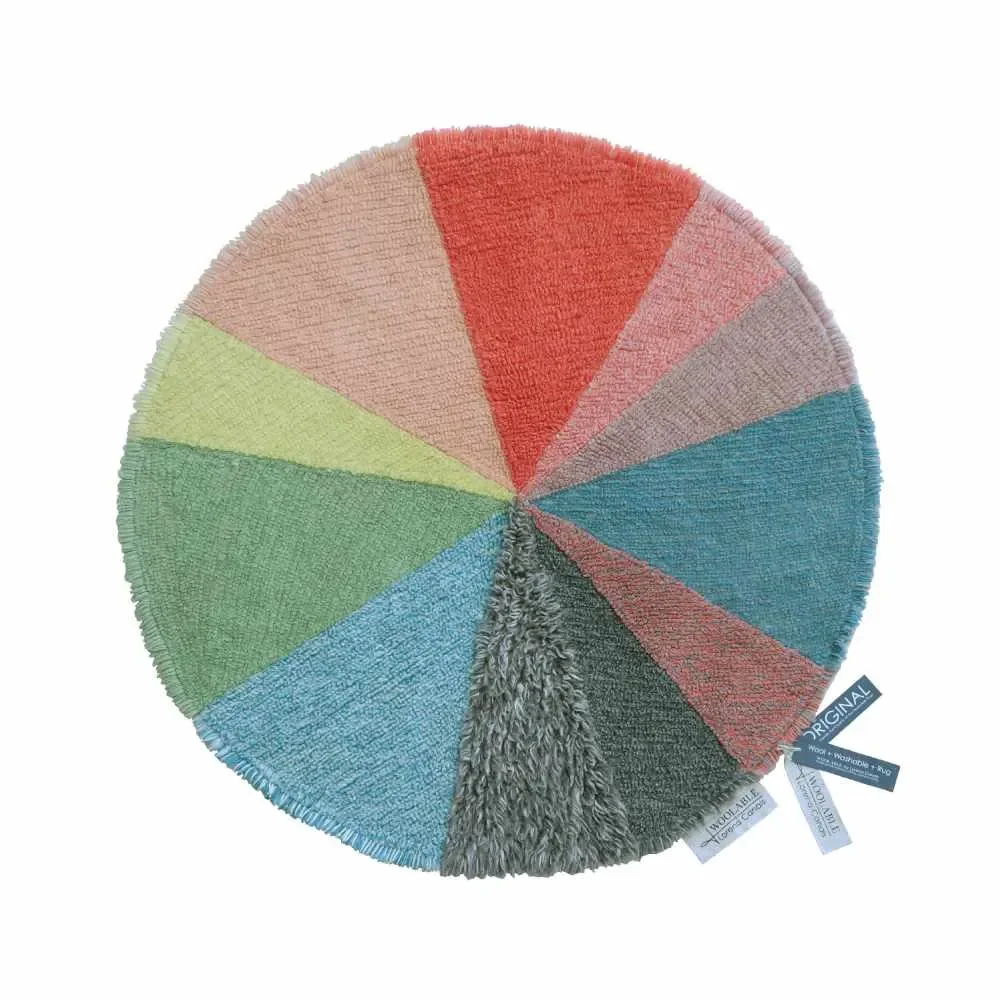 Lorena Canals waschbarer Wollteppich Rug Pie Chart Donna Wilson rund
