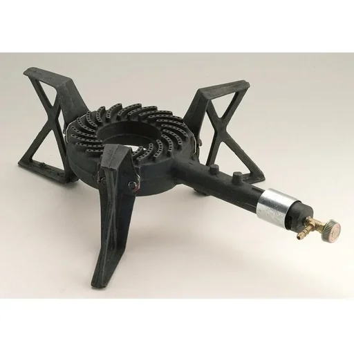 "Gusseisen 1 Brenner Camping Gaskocher 5.7 KW 37cm 3 Fuss image"
