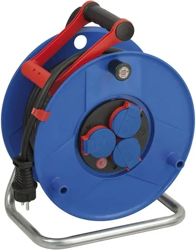 "Kabeltrommel Garant IP44, Durchmesser 290mm, Spezialkunststoff,3 x 230V Steckdose, 25m RN Kabel image"