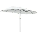 Sonnenschirm mit LED - Weiß - 4,5 Meter Fläche