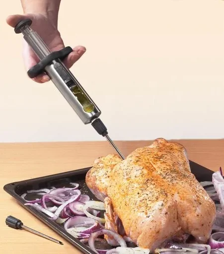 "4tlg. Gewürz-/Marinadenspritze mit 2 Spitzen image"