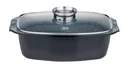 Bräter Aluguss „PURE BASALT“, mit Glasdeckel, 5,1 Liter