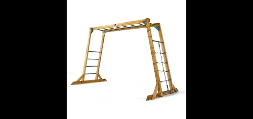 "Holz Klettergerüst Monkey Bars, Outdoor-Klettergerüst für Kinder, Kletternetz, Leiter, Monkey Bars image"