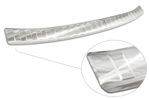 "Edelstahl Ladekantenschutz, VW Golf VIII VARIANT, 2020>,Erstausrüster Qualität, gebürstet, weiche entgratete Kante image"