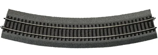 "6 Stück Gebogenes Gleis R5 mit Bettung, Radius 542,8 mm, Bogenwinkel 30° image"