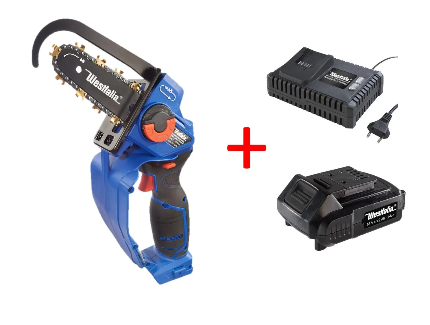 X-Saw-Pro Powersäge-Set, inklusive 18V Akku 2,0 Ah und Schnellladegerät