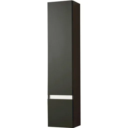 "Stripe Bade Hoher Schrank links 35x156cm schwartz image"