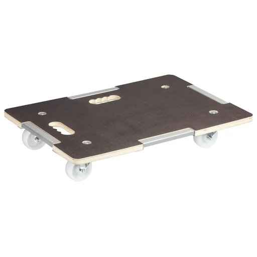 "Transporthilfe MM 1381, 63 x 43 x 11 cm, harte Rollen Ø 75 mm, Rollenlager, Sicherung, Platte FSC®, Tragkraft 250 kg image"