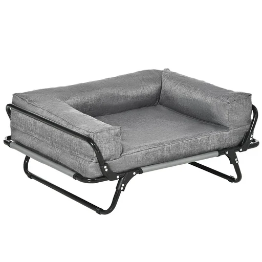 "2-In-1 Hundebett Outdoor Haustiersofa mit Stahlgestell erhöhtes Hundesofa Schlafplatz für Katzen Hunde atmungsaktiv abne image"