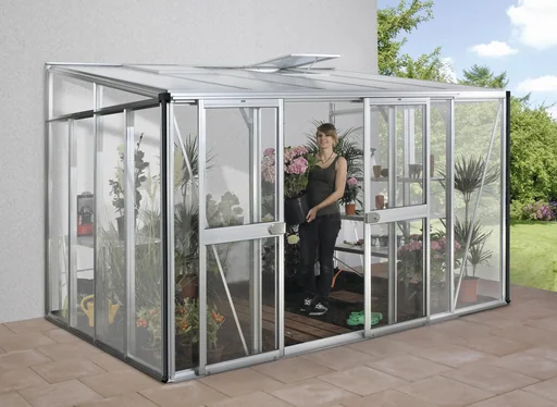 "Pavillon-Nachrüstsatz für Gewächshaus Helena 8600, Farbe alu image"