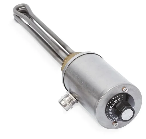 "Einschraubheizkörper G1 1/2, Messing / V4A, Regler 0-95°C, 2.0kW ET 370mm image"