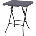 Falttisch Klapptisch Gartentisch klappbar Picknicktisch Campingtisch Kunststoff + Metall Dunkelbraun 60 x 60 x 74 cm