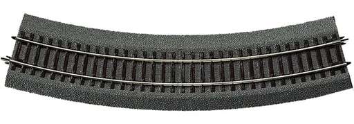 "6 Stück Gebogenes Gleis R4 mit Bettung, Radius 481,2 mm, Bogenwinkel 30° image"