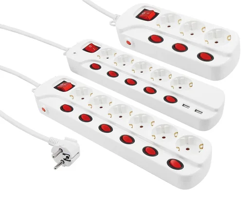 "3fach Steckdosenleiste Einzelschaltung image"