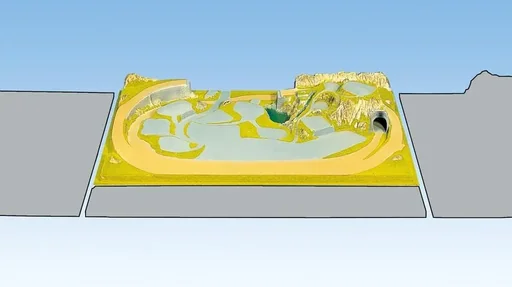 "Fertiggelände Königsfeld - 160 x 100 cm, ca. 24 cm hoch, Spur H0, TT, koloriert und begrast, auf Holzrahmen image"
