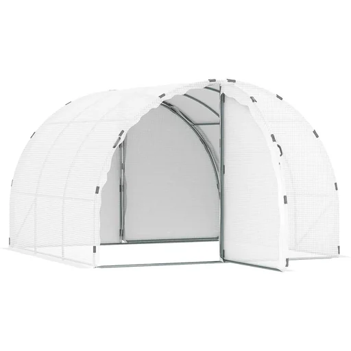 "Foliengewächshaus begehbares Gewächshaus 287 x 292 x 195 cm Gartentunnel Folientunnel Tunnelgewächshaus Treibhaus Garten image"