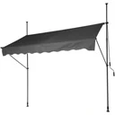 Pro Garten-Sonnenschirm - 250 x 120 cm - Grau