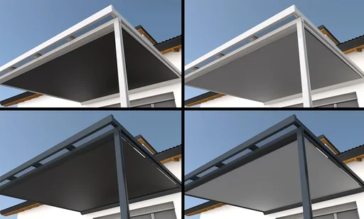 "Unterdachmarkise St. Tropez, 4 x 4 m, Farbe anthrazit, Stoff 314638 image"