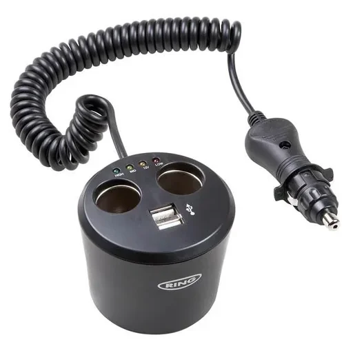 "KFZ Multisteckdose mit USB Doppelanschluss, 12 Volt image"