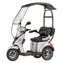 3-Rad E-Mobil Bologna 25 km/h silber inklusive Wind- und Wetterschutz