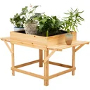 Pflanzkasten mit Ablage natur