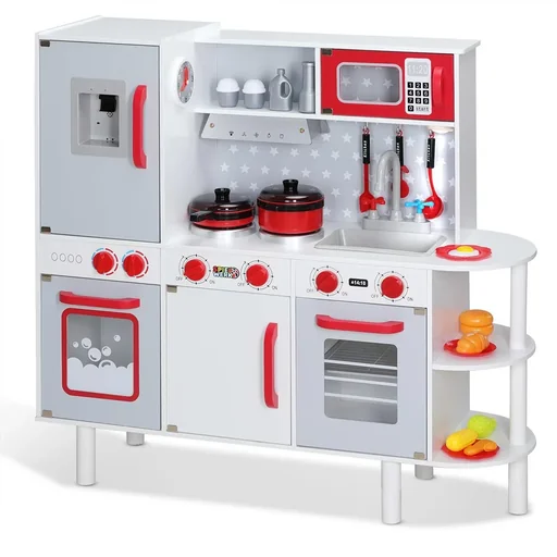 "Spielküche Holz inkl. Zubehör 57x29,5x83cm image"