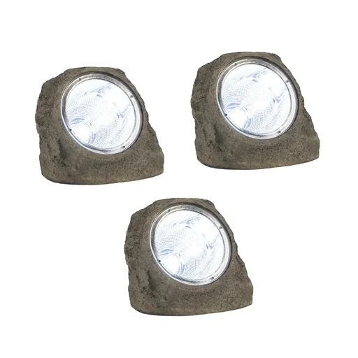 "Solar Stein mit 4 LED, 3er Set image"
