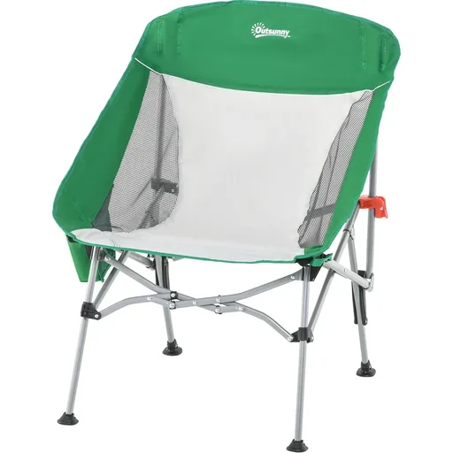 "Campingstuhl zusammenklappbar grün, silber image"