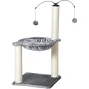 Kratzbaum mit Hängematte Katzenbaum Kletterbaum für Katzen mit Spin-Ball Grau 39,5x39,5x83 cm