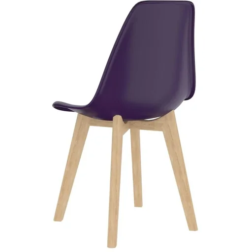 "Esszimmerstühle 2tlg. Kunststoff lila image"