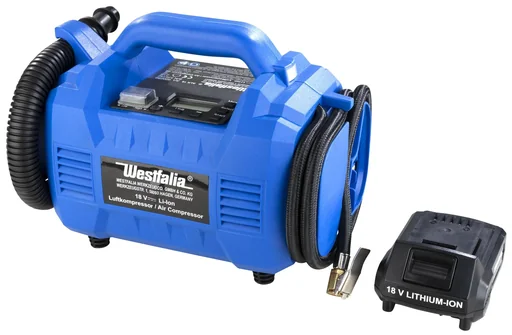 "Luftkompressor 18V Li-Ion ALK18 inklusive Akku 18 V Li - Ion 2,0 Ah A2AH18 und Schnellladegerät 18 V Li - Ion, 3,0 Ah image"