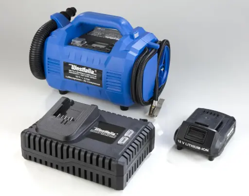 "Luftkompressor 18V Li-Ion ALK18 inklusive Batterie 18 V Li-Ion 2.0 Ah A2AH18 und Schnellladegerät image"