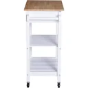 Servierwagen Küchenwagen rollbar mit Schublade Holz weiß 64 x 39 x 84,5 cm