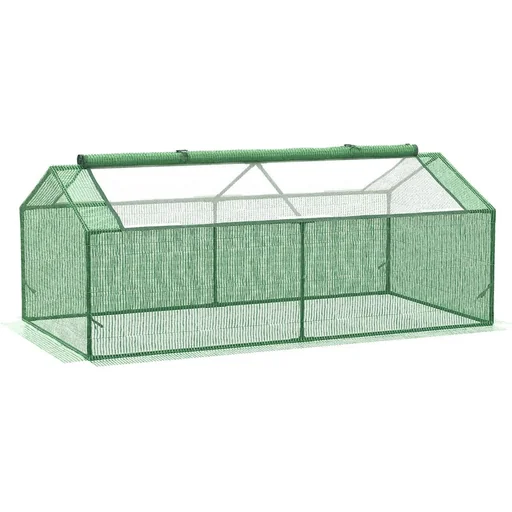 "Foliengewächshaus Tomatenhaus Frühbeet 180 x 90 x 70 cm grün image"