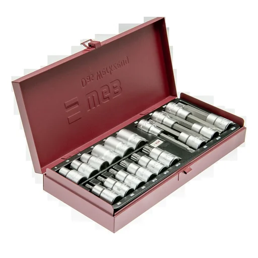 "Steckschlüssel-Garnitur 1/2" mit XZN Bits 18-teilig image"