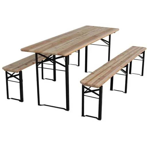 "TISCH MIT 2 BANKEN - 220 x 80 x 76 cm image"