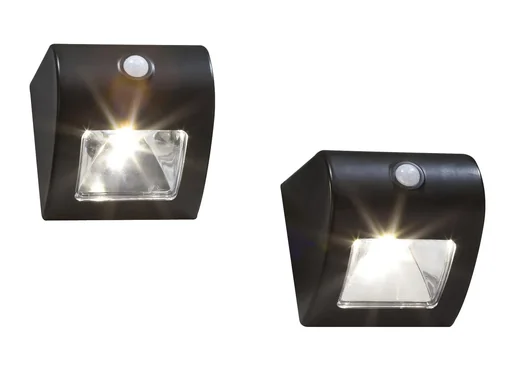 "Solar Wand- und Zaunlicht mit Bewegungsmelder, 2er Set image"