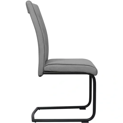 "Esszimmerstühle 2 Stück Stoff hellgrau image"