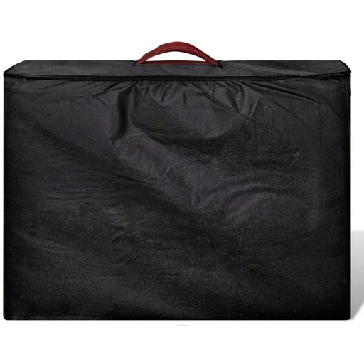 "Klappbare Massageliege 3 Zonen mit Holzrahmen (rot) image"