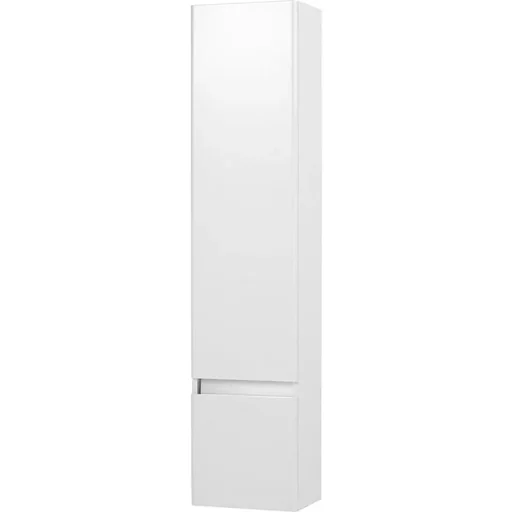 "Stripe Bade Hoher Schrank links 35x156cm Weiss image"