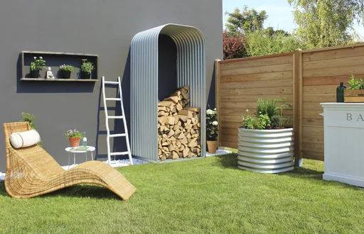 "Kaminholzregal Lignum 858, hoch, granit image"