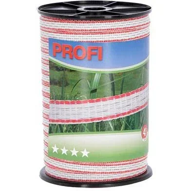 "Professionelles Zaunband 12Mm, 4X0,30 Tric, 200M, Weiß/Rot image"