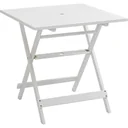 Gartentisch, quadratisch, klappbar, weiß, 70 x 70 x 70 cm