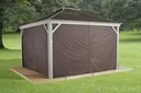 Pavillon Vorhänge Messina 12x16 ft aus Polyester, braun
